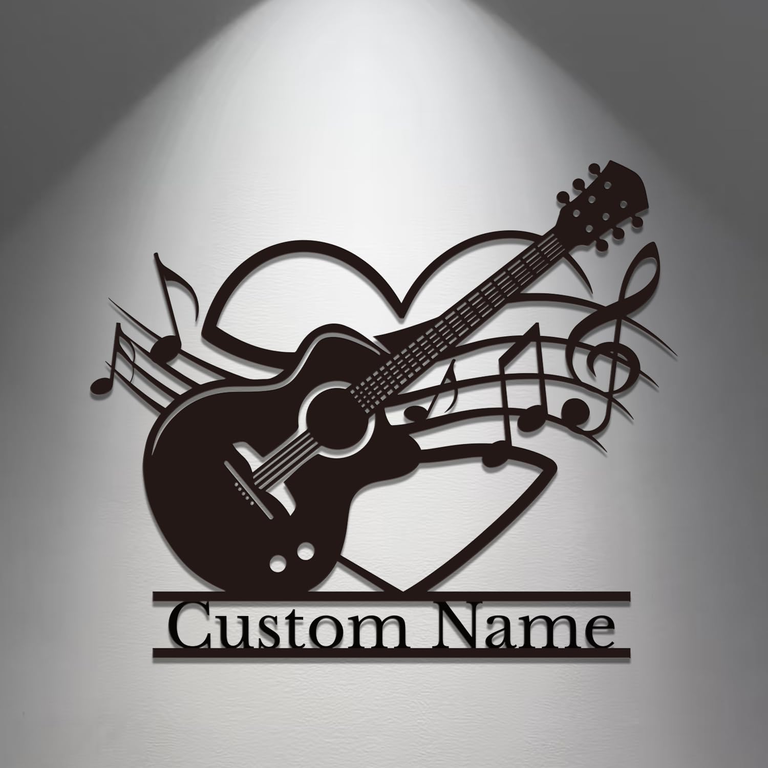 Pailideart Style-2 Personalized Guitar Metal Wall Art - Custom Music Sign For Studios & Man Caves - Unique Gift For Guitarists & Music Lovers (Style-2)