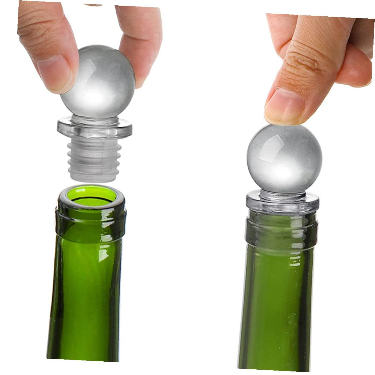 24 Piezas Tapones para Botellas Tapón de Bola de Vidrio Decorativo Sellado Fiable para Vino Aromaterapia Compatible con Varias Botellas Portátil y Ligero