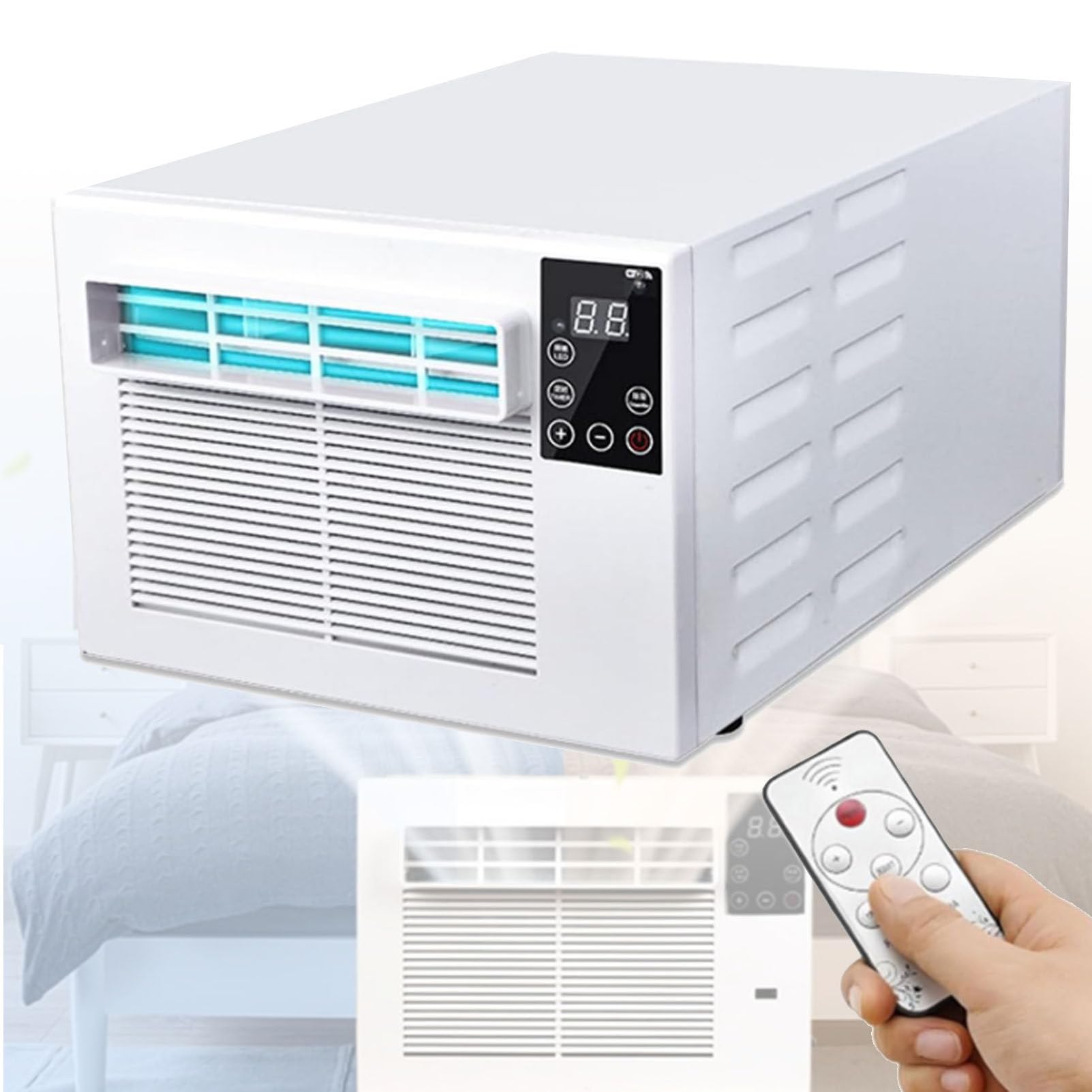 Hydravex Portable Air Conditioner with Remote, Compact Fast Cooling Air Conditioners Dehumidifier, Compact Air Conditioner, for Bedroom, Kitchen, Rental House, Dormitory