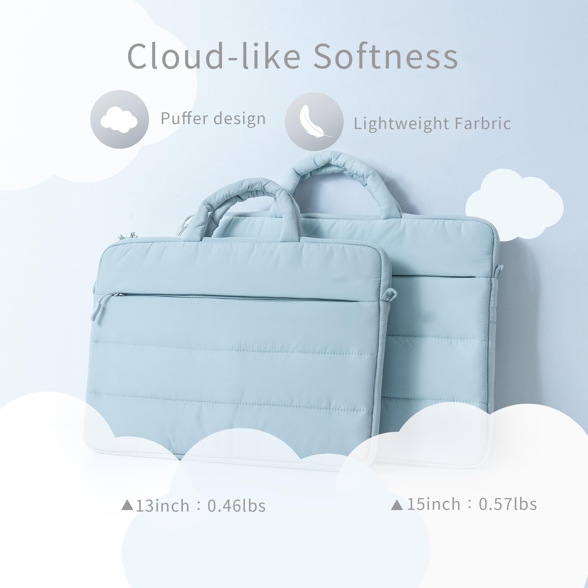 Puffy Cloud Housse pour ordinateur portable 13/15"