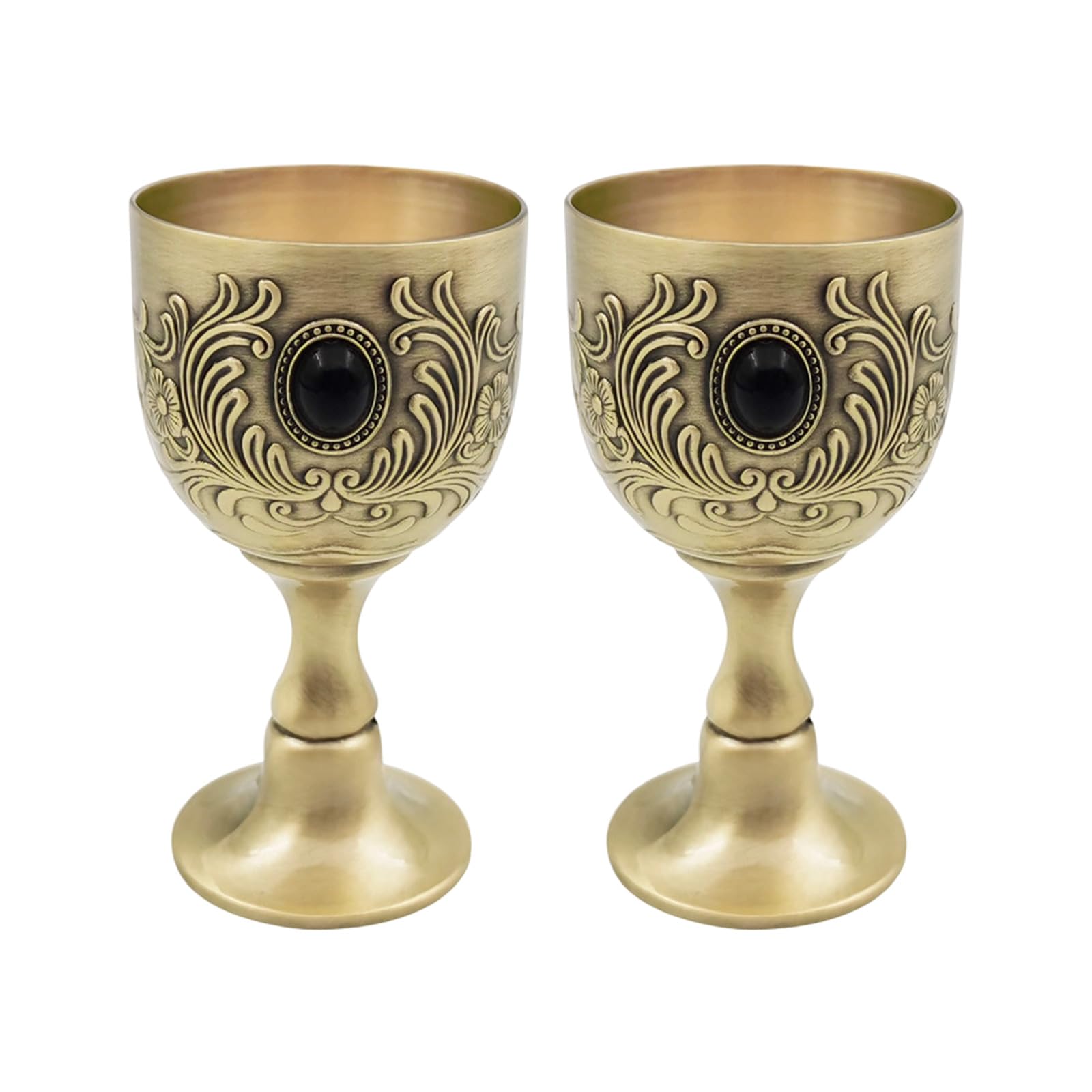 Osniyaw A Ntique 50Ml Metal Shot Glass With Embossed Pattern Goblet Wine Cup Perfect For Holiday Party Goblet Tasting