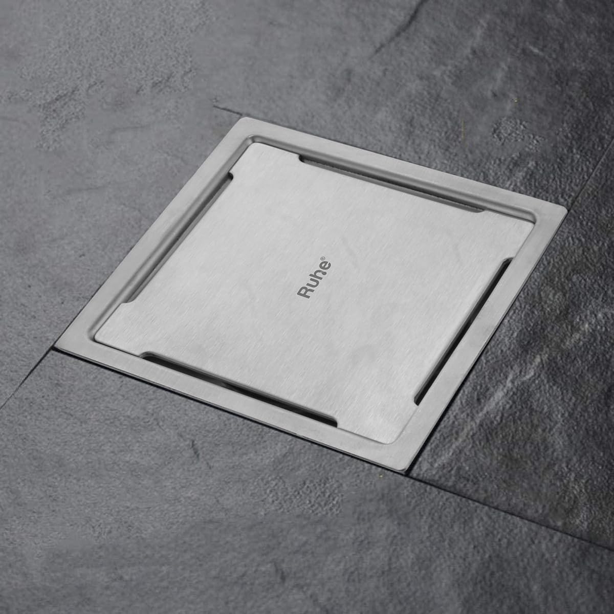 Ruhe® Mercury Square Floor Drain with Collar | Premium Stainless Steel Floor Drain/Jali for Bathroom and Kitchen Floors, Waste Water Drain Jali | Gloss Finish | 5 x 5 inches | Pack of 1 (B0CF23L4YD) Amazon Price History, Amazon Price Tracker