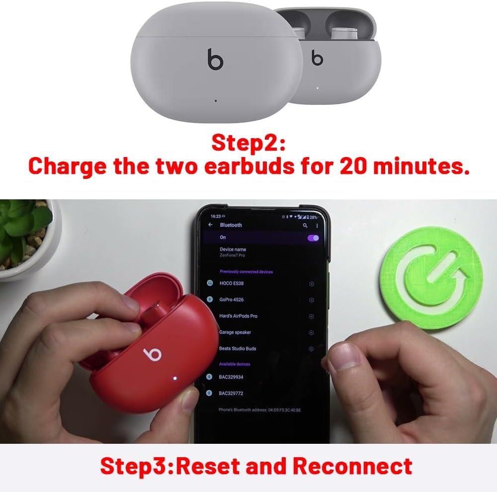 Cuscinetto singolo per auricolare sinistro di ricambio per Beats Fit Pro (Grigio Salvia)