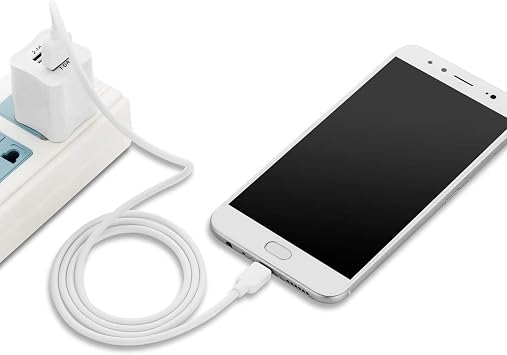 3.3ft White Micro USB Cable PC Laptop 5V DC Charging Charger Power Cord for Suaoki K12 8000mAh 300A Peak T3 T10 D21 G7 Portable Car Jump Starter Power Bank Portable Battery Booster