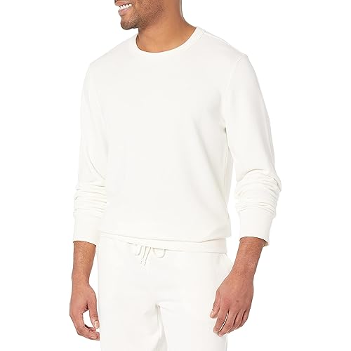 Amazon Essentials Men's Lightweight Long-Sleeve French Terry Crewneck Sweatshirt (Available in Big & Tall)