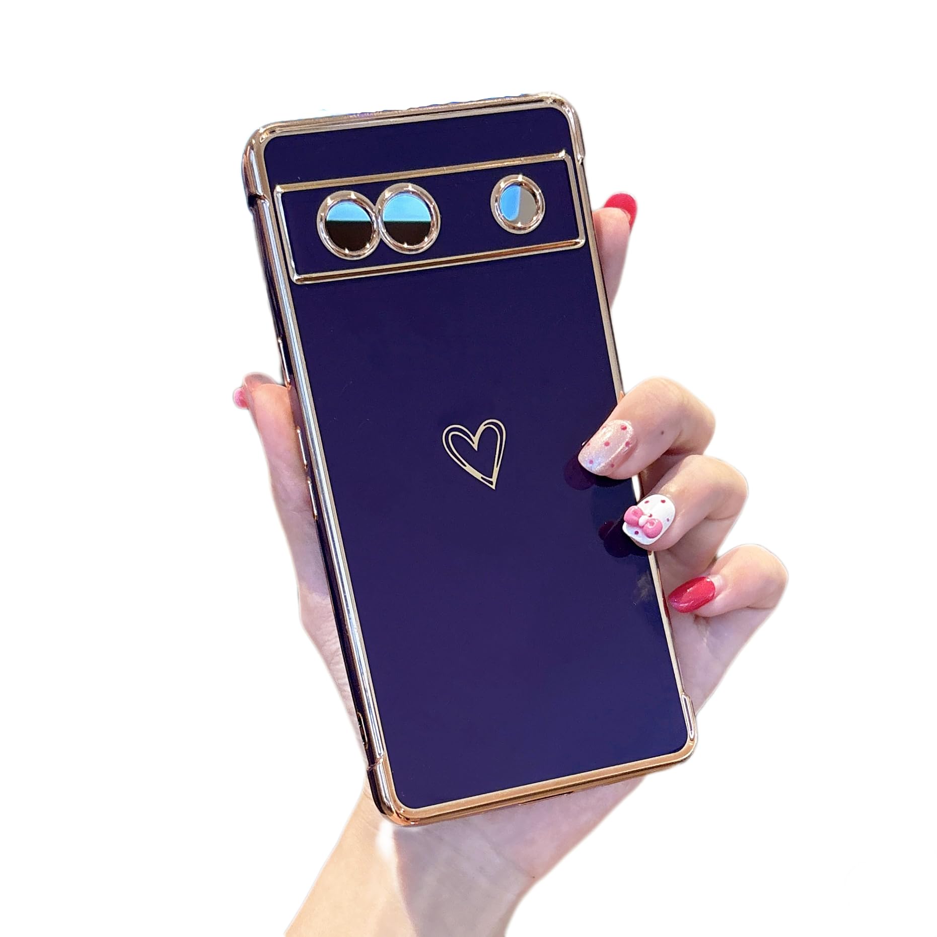 Amazon.com: ZTOFERA for Google Pixel 7A Case,Cute Plating Edge