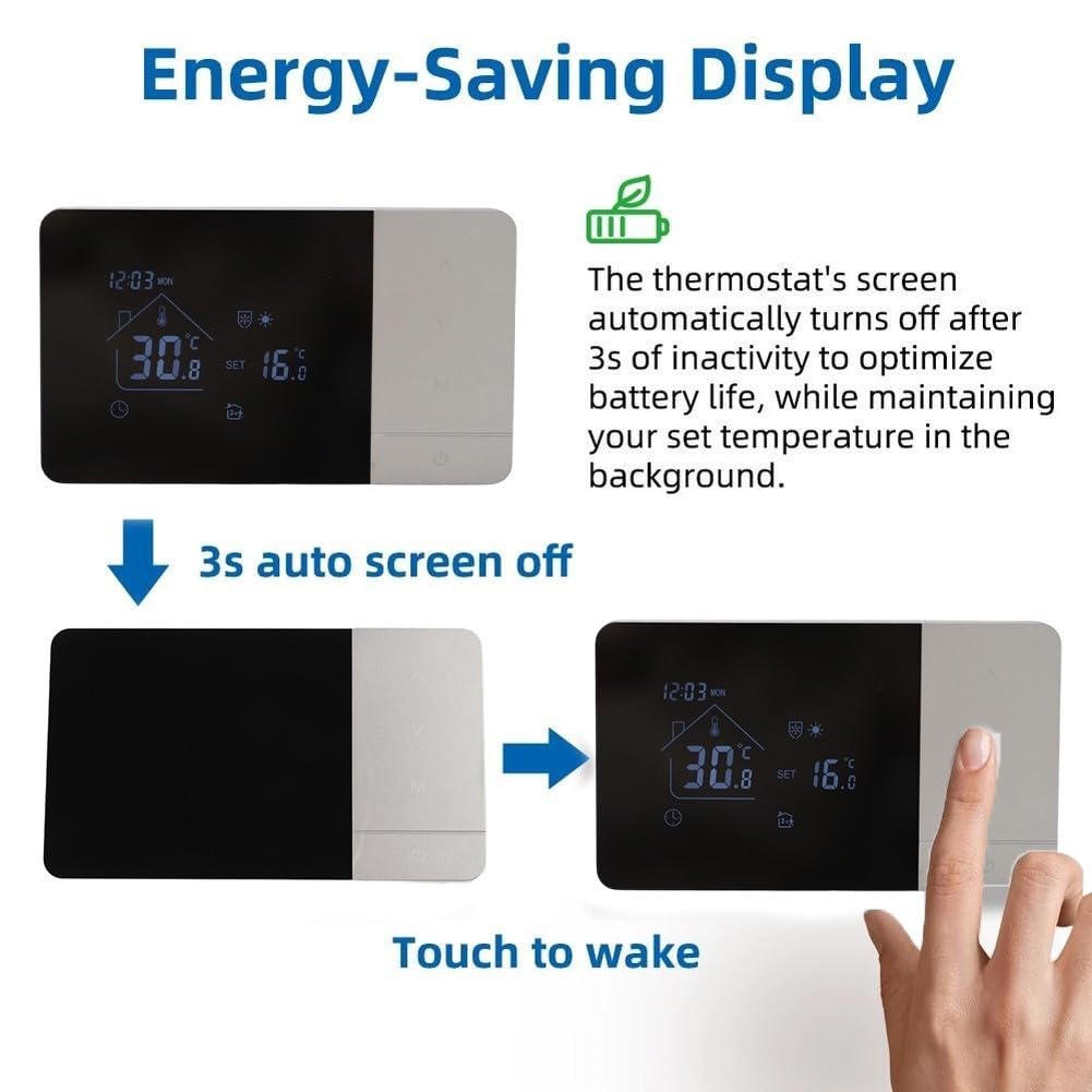 Termostato WiFi per tuya per Caldaia a Gas 3A Touch Termostato
