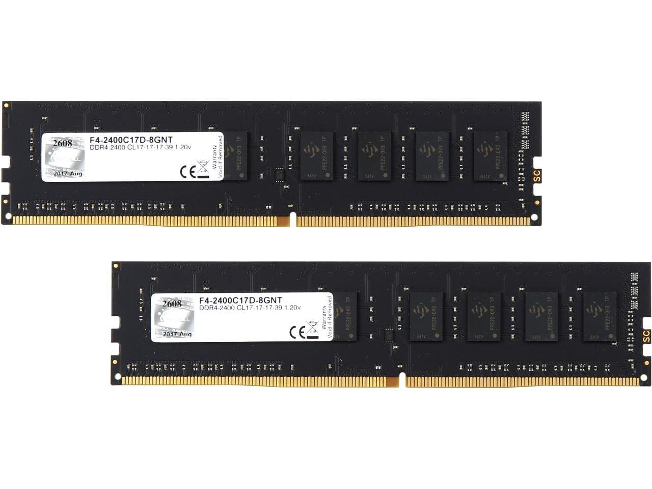 G.Skill F4-2400C17D-8GNT Value 8GB (2 x 4GB) for Intel X299 / Z270/Z170/X99 Platform Desktop Memory