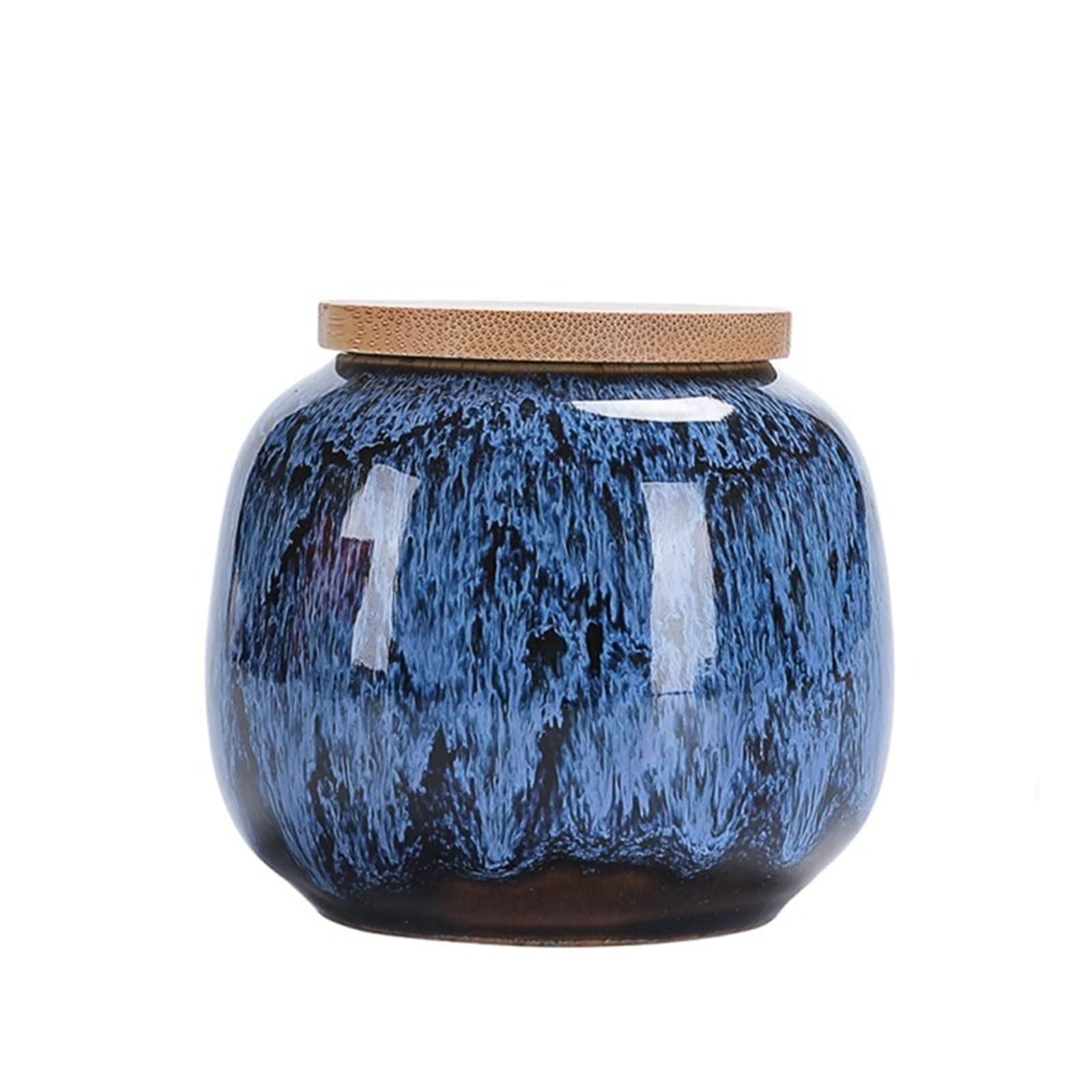 XZEIT Tea Box, Boutique Ceramic Tea Caddy Travel Portable Coffee Moisture-proof Jars Nut Airtight Cans Home Kitchen Spice Storage Container