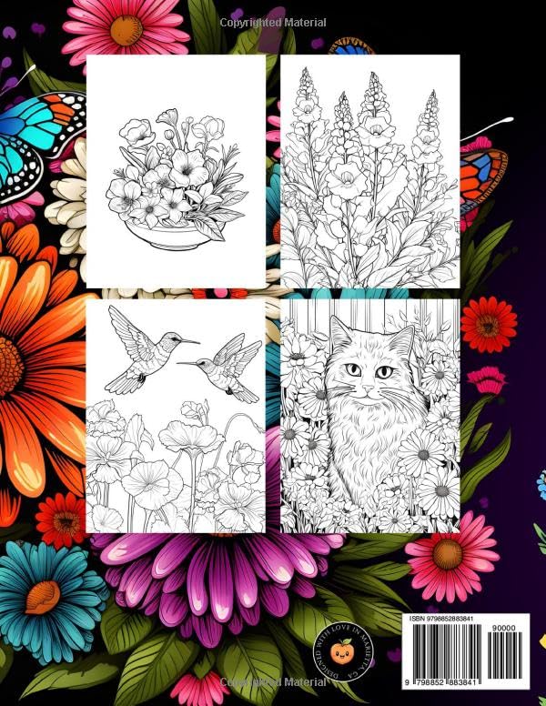 Miniatura 2 de 50 Magnificent Blooms Tranquil Garden Coloring Book for Adults Volume 1 Adult Coloring Book with stress relieving designs flowers and gardens, ...