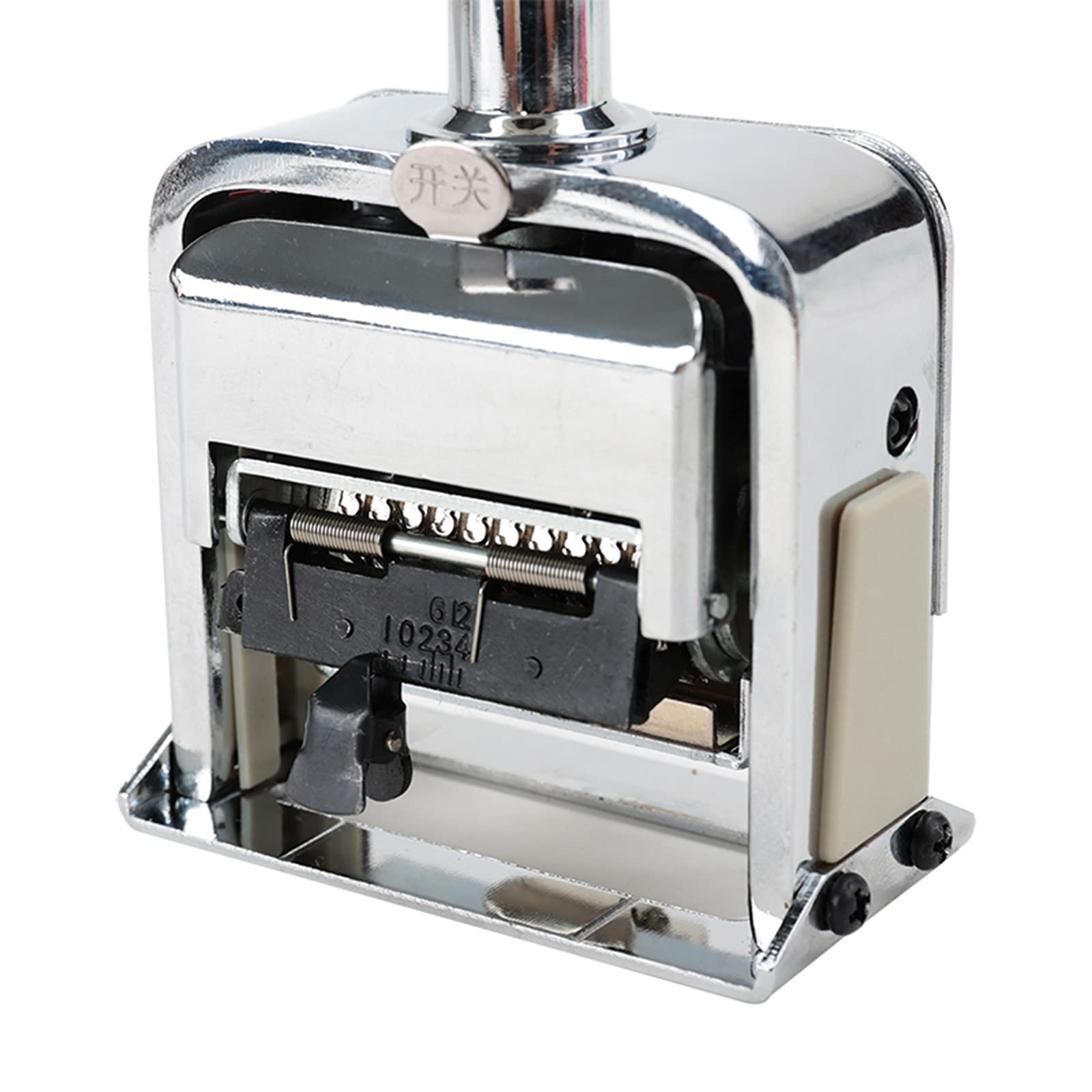 Numeratrice automatica - Timbro della data completamente automatico - Design in acciaio inossidabile per contratti manuali e numerazione consecutiva - Tecnologia senza inchiostro