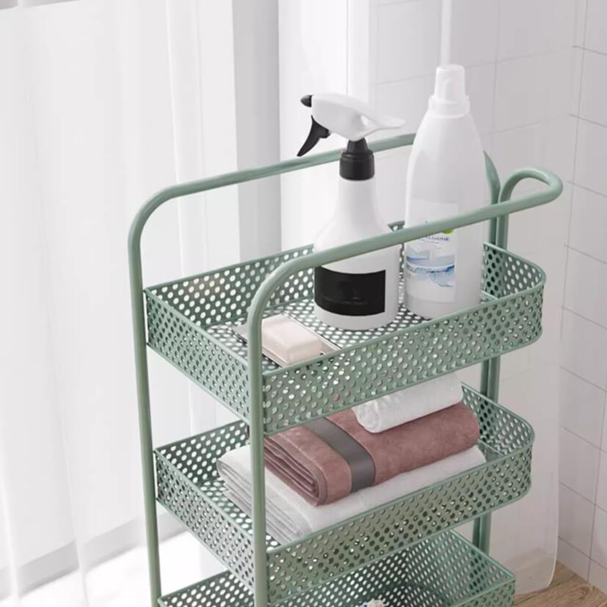 GIZNXBA Cesto Portabiancheria in Metallo, Cestino Biancheria Sporca Slim Cesto per Vestiti con Ruote, Cesto per Vestiti O Biancheria per Organizzare Il Cesto per Il Soggiorno, Il Bagno(/Gold)