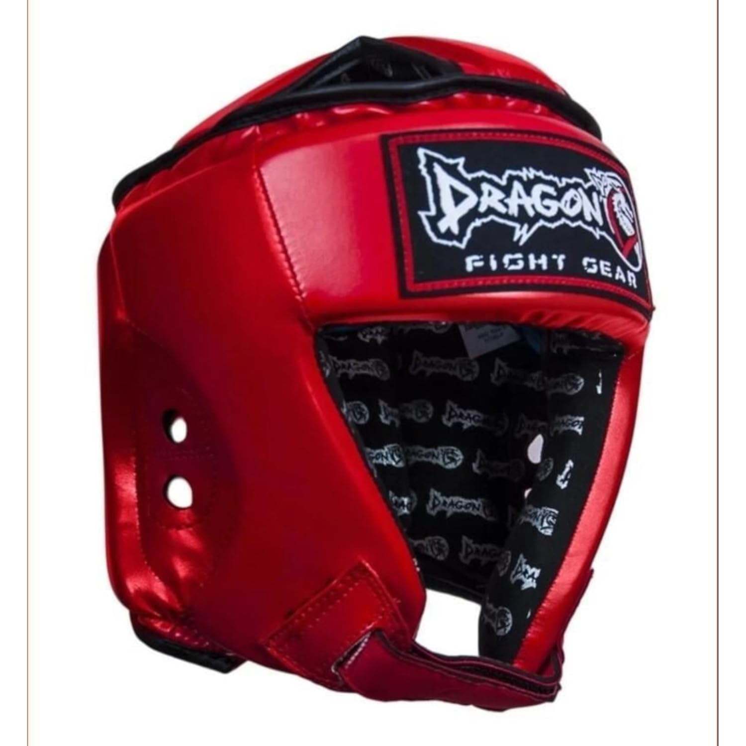 Dragon do DRG-99-L IFMA zertifizierter Kopfschutz - Professioneller Muay Thai & Kickboxen Boxhelm aus echtem Leder - CE-geprüft - Blau/Rot