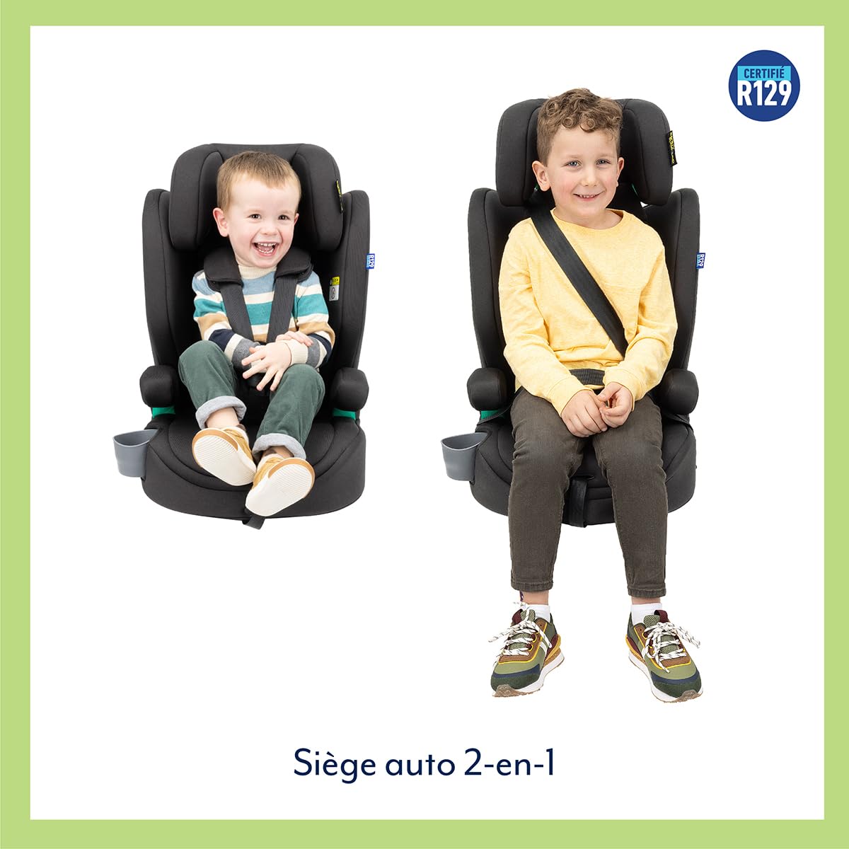 Graco Eldura R129, siège Auto à Harnais 2-en-1 de 76 à 145 cm (de 15 Mois jusqu'à Environ 12 Ans), Face à la Route, de 76 à 105 cm