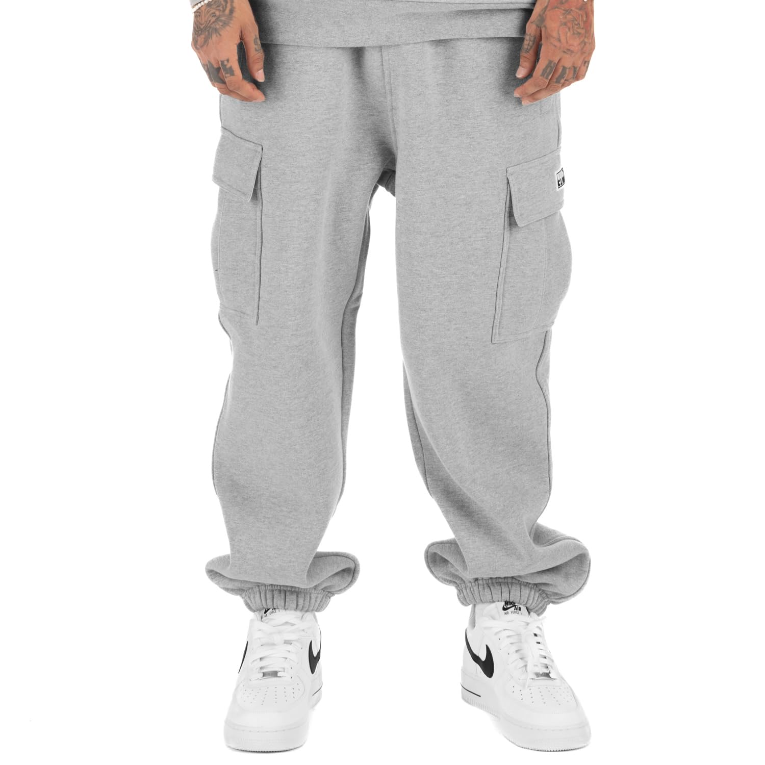 Pro Club Mens Heavyweight Tapered Fleece Cargo Sweatpant