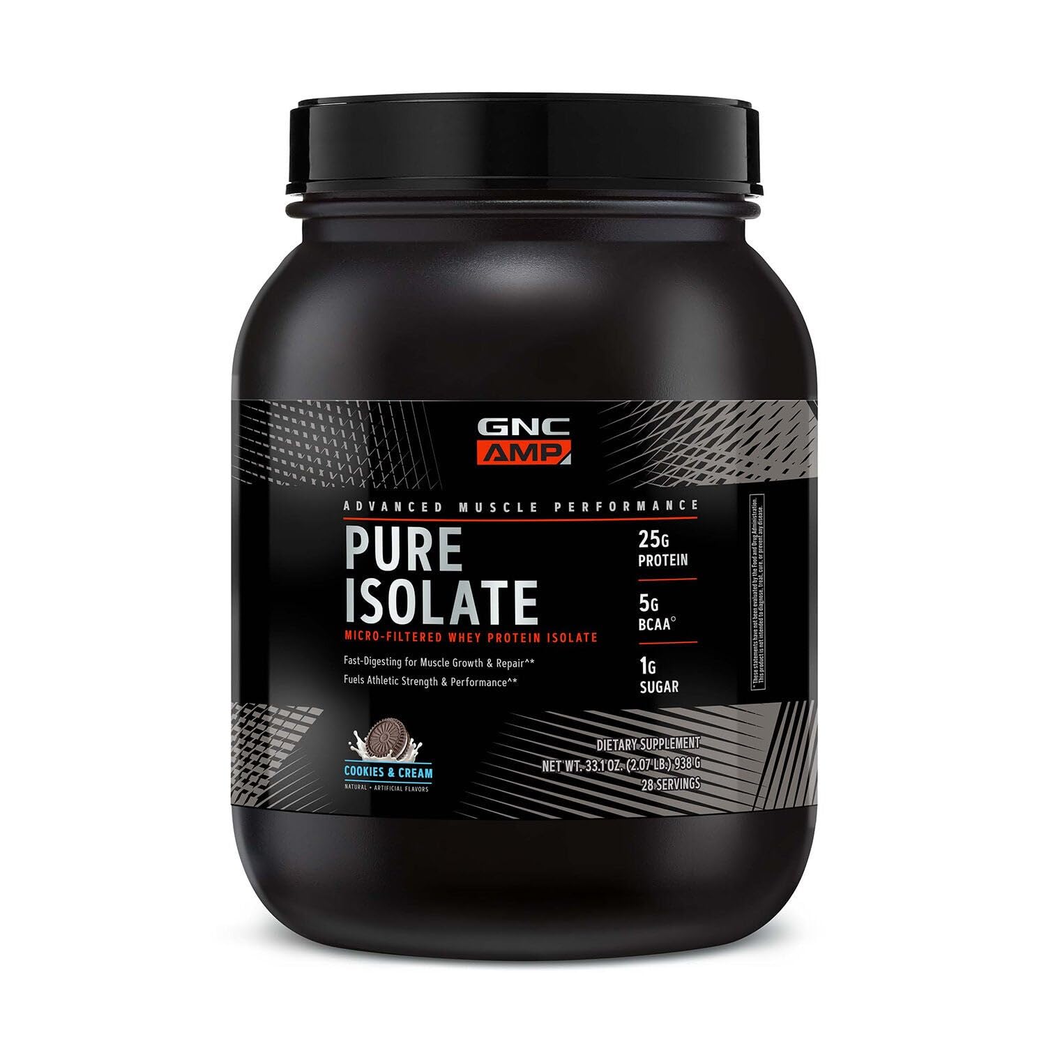 AMP Pure Isolate Whey Protein - Cookies & Cream (28 Servings)