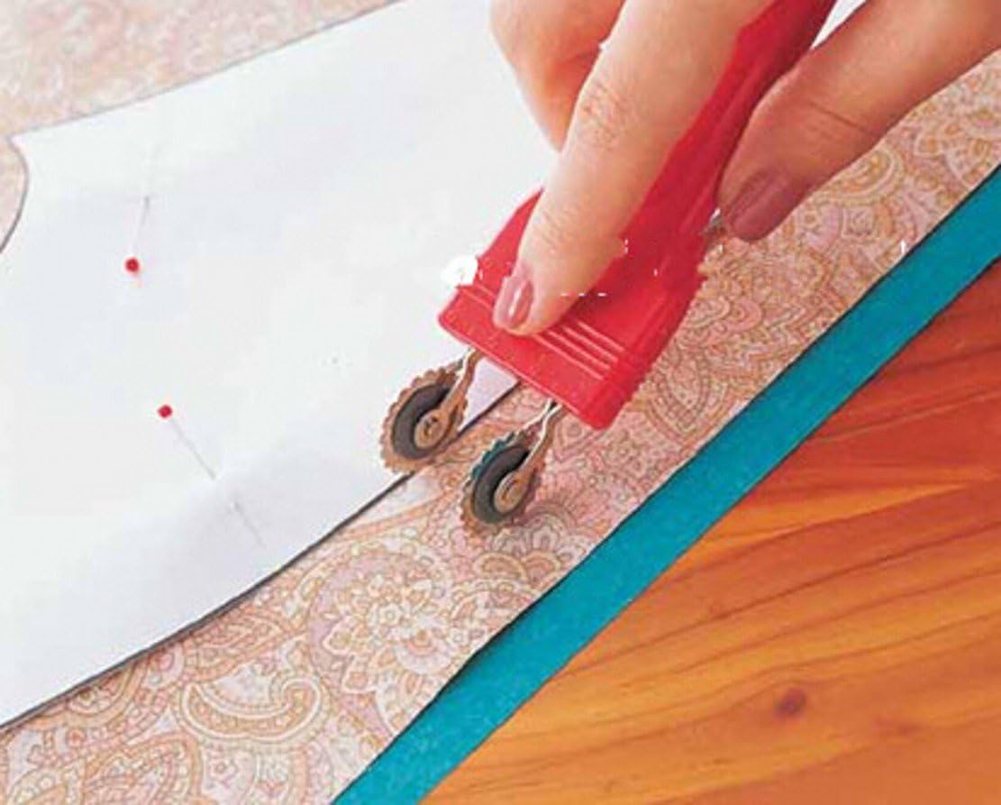 WellieSTR 4 in 1 Double Tracing Wheel Sewing Over Stitching Wheel Overstitch Wheel Tool Kit