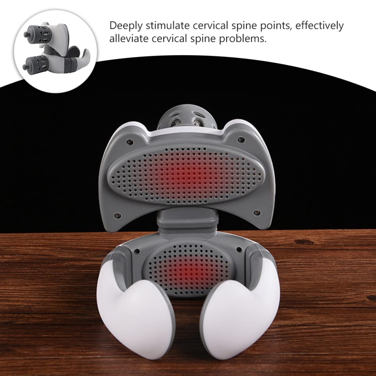 FRCOLOR 2 Stk Ai-Halsinstrument Nackendehner Massagegerät Haken tragbar Rebreather auslösen heizlùfter massagegurt Nackenpflege Halswirbel Moxibustion Instrument Rostfreier Stahl Weiß