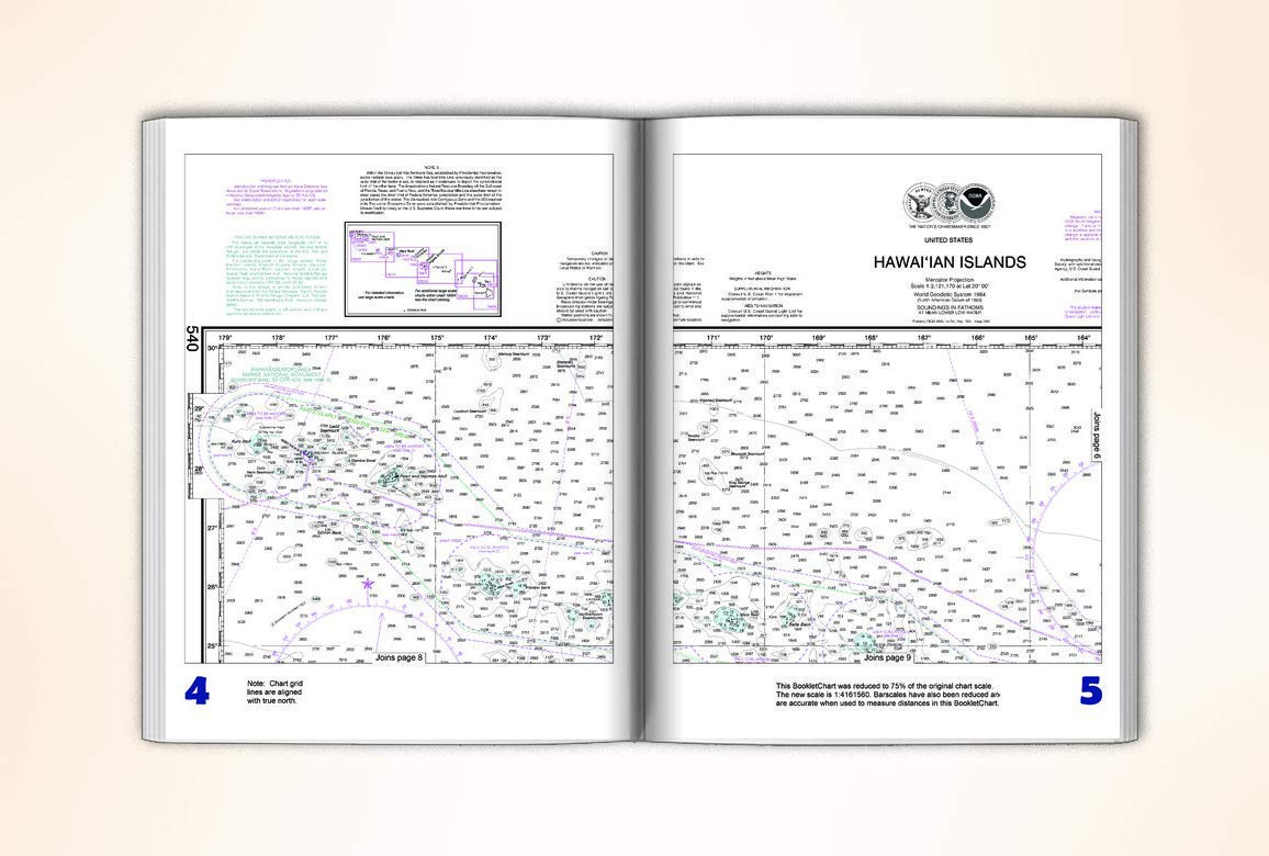 Paradise Cay Publications NOAA BookletChart 540: Hawaiian Islands