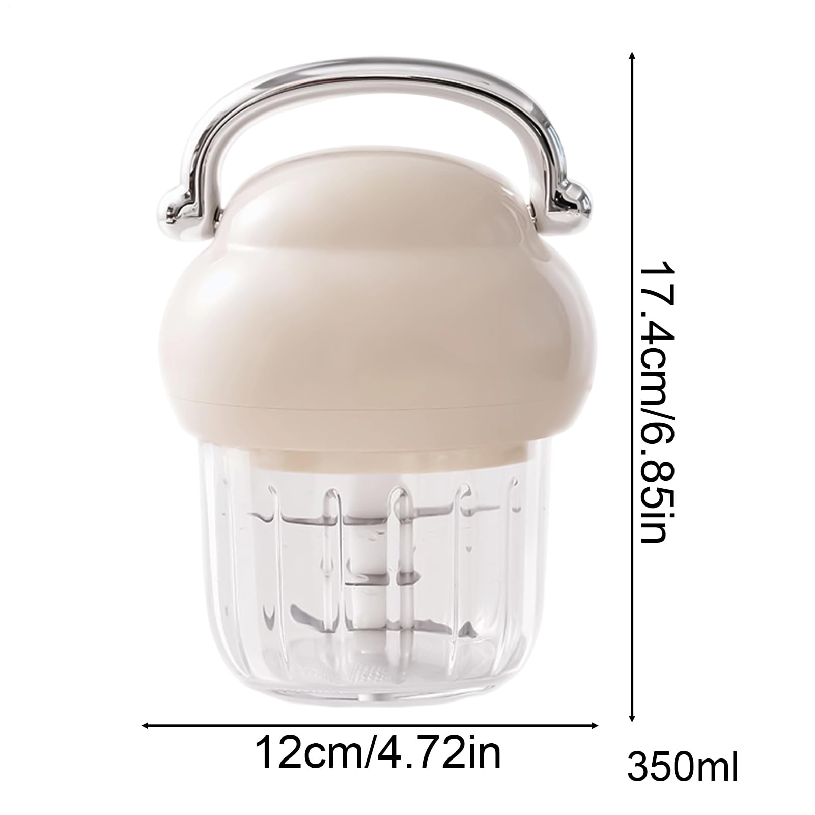 Tritatutto per alimenti, trituratore ricaricabile, veloce, 350 ml