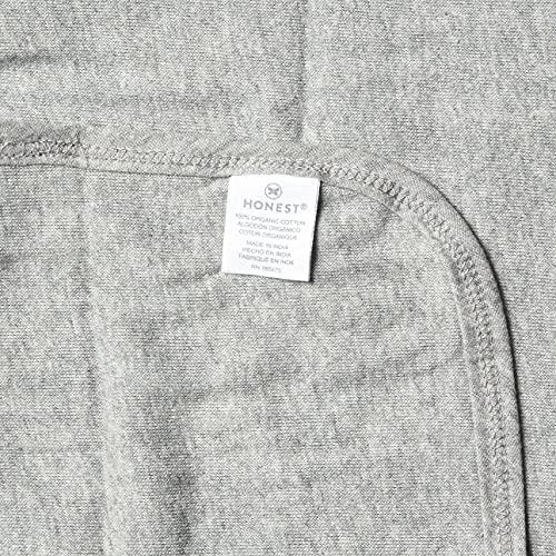 Image of HonestBaby 10-Pack Terry Wash Cloths in Gift Box 100% Organic Cotton for Infant Baby Boys, Girls, 10-Pack Gray Heather, One Size