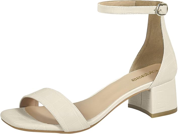 cklass Zapato Mujer Sandalias Tacón Ancho 4 cm Blanco : Amazon.com.mx:  Ropa, Zapatos y Accesorios