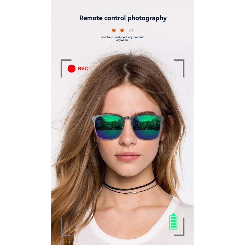 AI Smart Glasses Bluetooth 5.4 con altoparlante 145 lingue traduttore in tempo reale occhiali da sole per uomini e donne F