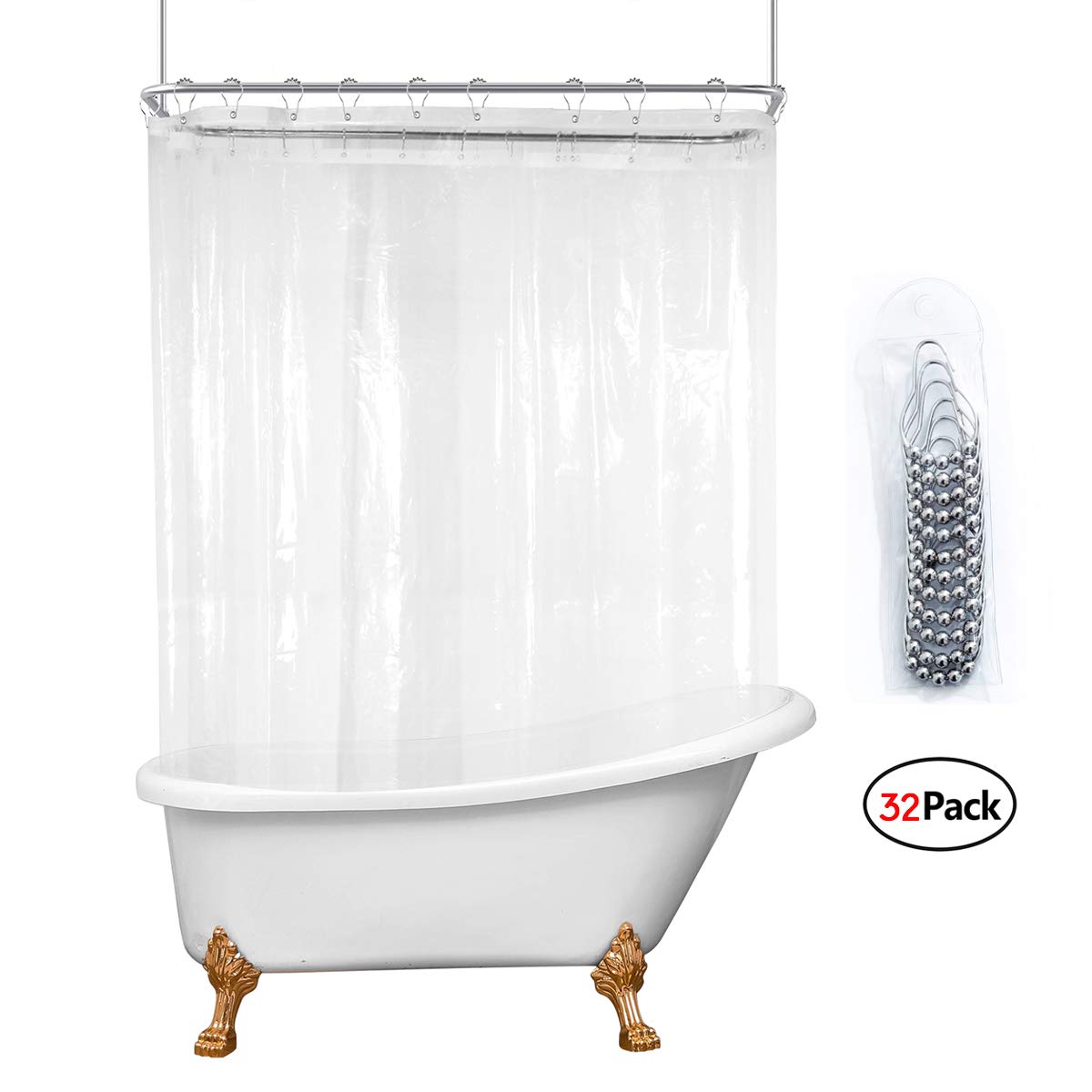 Clawfoot Tub Shower Curtains Curtains & Drapes 2023