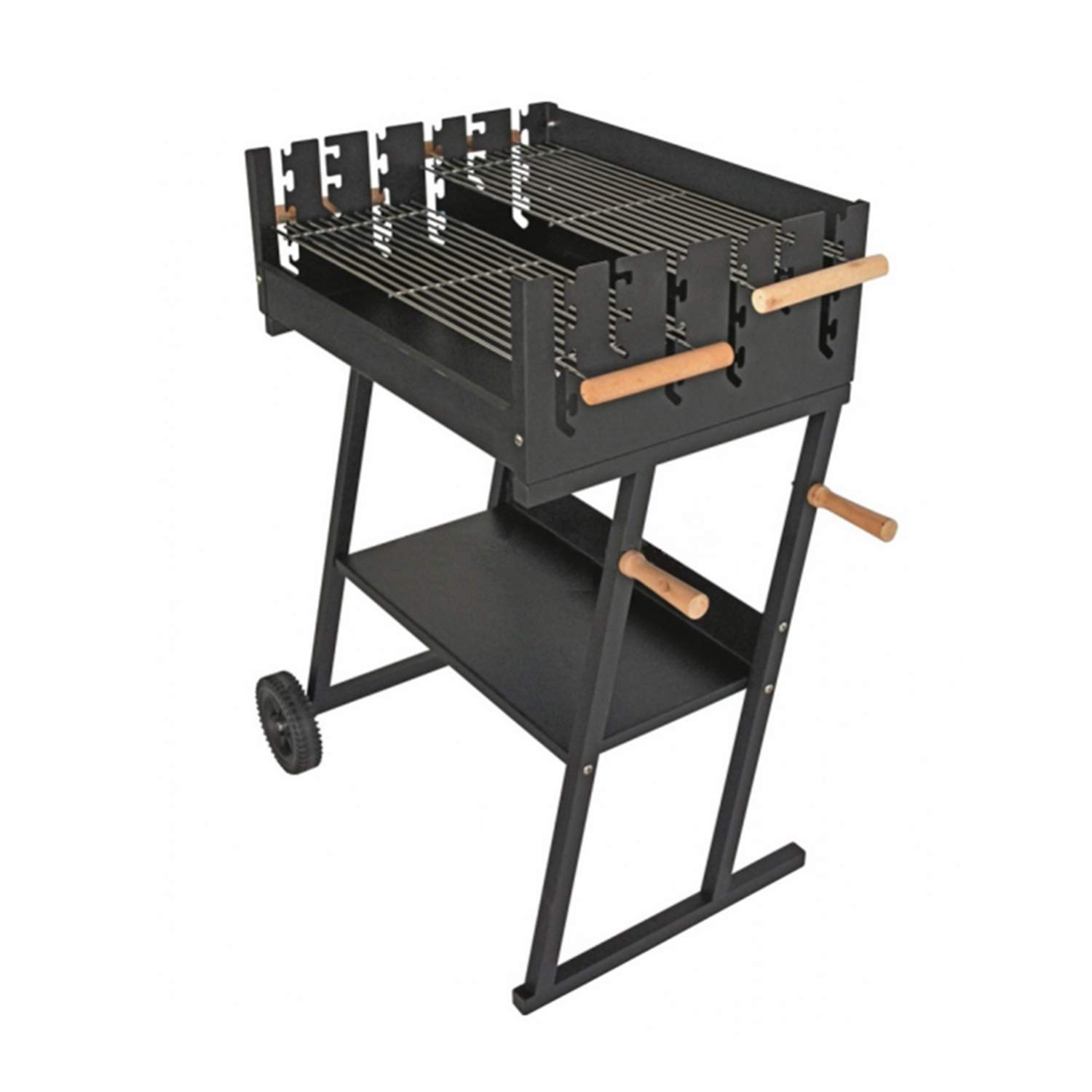 Landmann Gran Parrilla de carbón para Jardin con Ruedas y Estante, Peso: 18kg