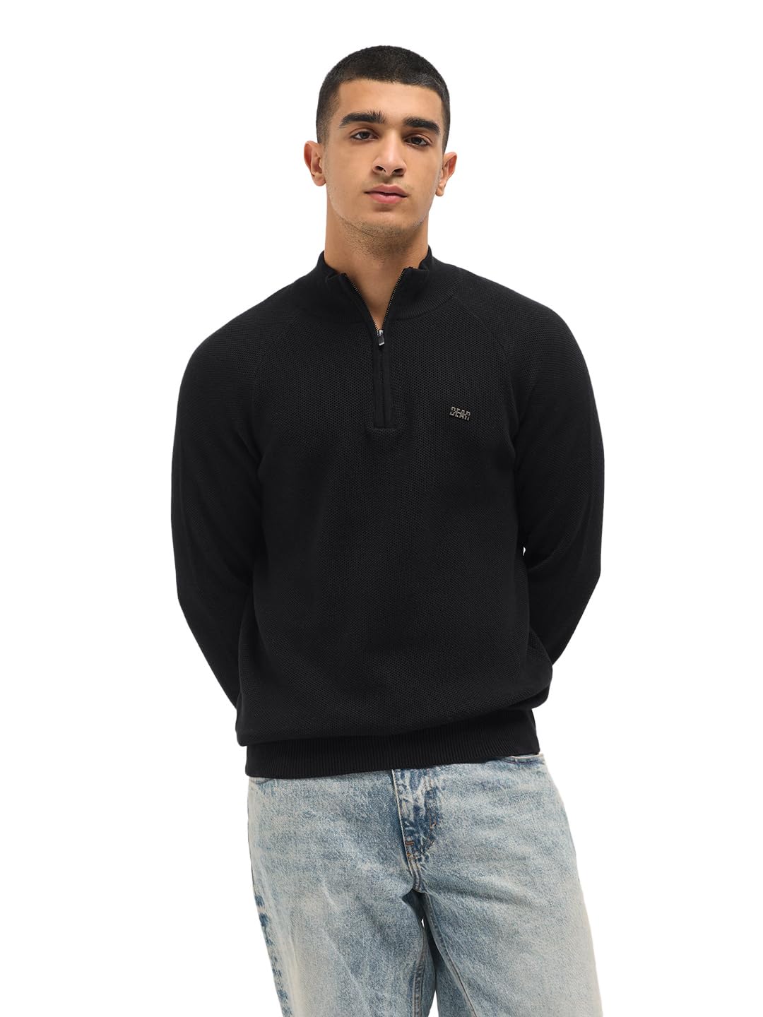 the bear house Men's Relaxed Fit Grey Cotton Textured Casual Polo-picture-12