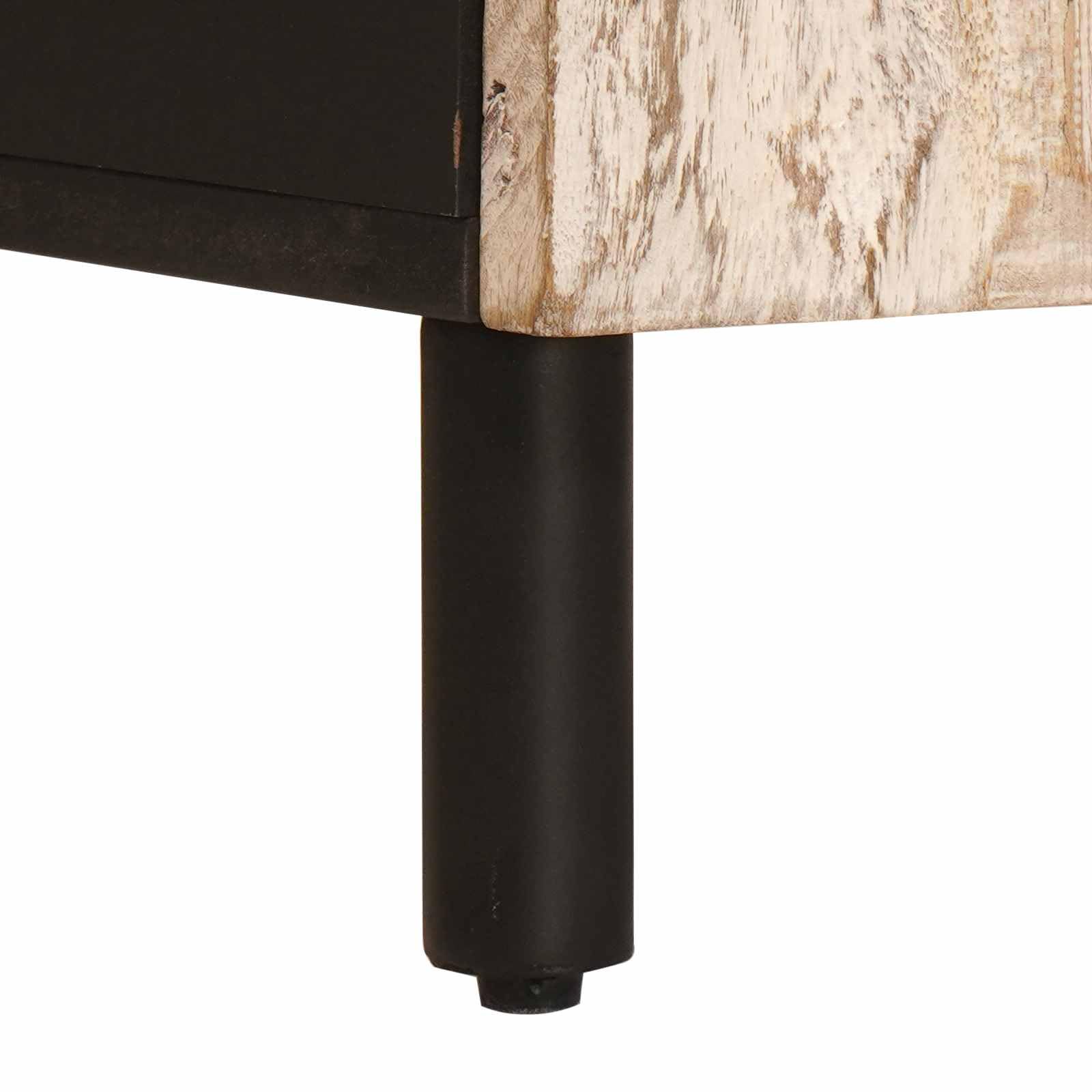 Armoire de Salle de Bain Blanche compacte 38 x 33 x 58 cm en Bois de manguier Massif avec étagère Porte pour Rangement intérieur dans buanderie ou Salle d'eau