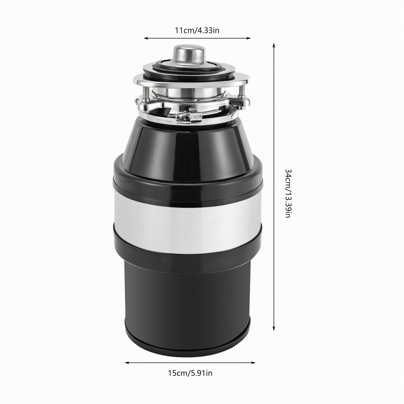 560W Trituradora De Residuos De Alimentos 3500rpm Trituradora De Residuos De Cocina Fregadero Protección contra el Ruido Máquina de Tratamiento De Residuos De Alimentos Para Tratamiento De Residuos De