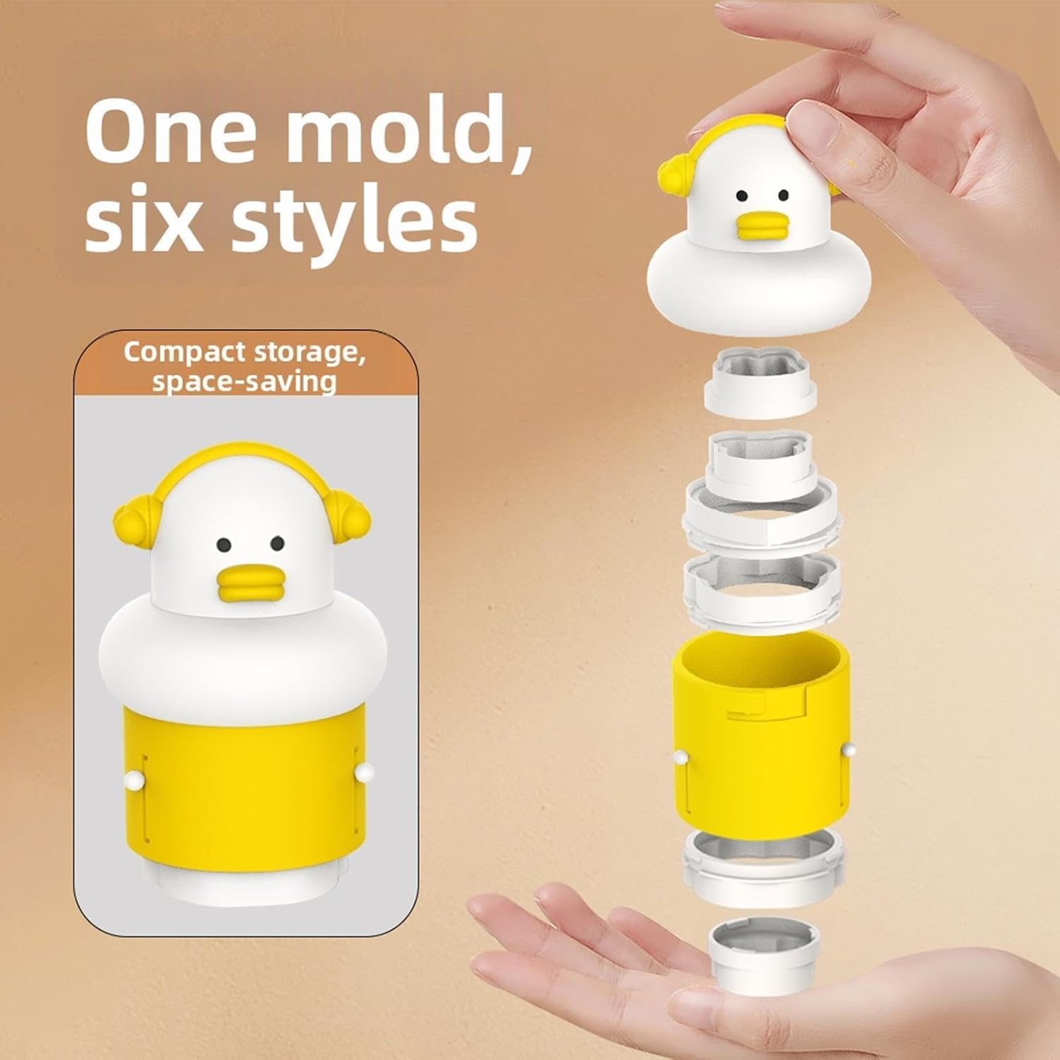 Cookie Press Non-Stick Manual Presser with 6 Embossing Molds image 4