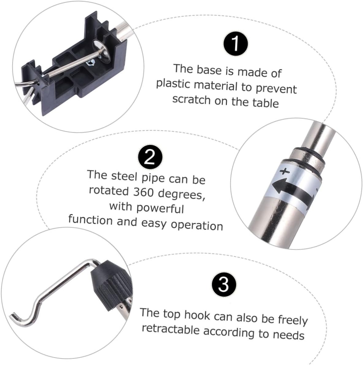 Ciieeo Retractable Electric Grinder Stand Desktop Support Bracket Tabletop Grinder Rack Adjustable Workbench Tool Holder for Power Tools