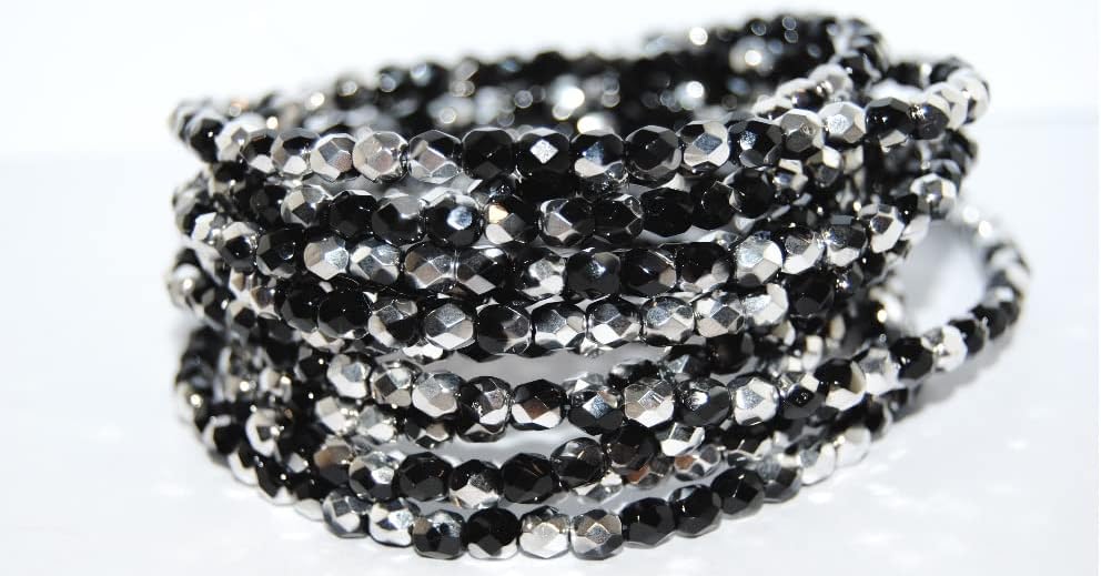 100 pcs Fire Polished Round Faceted Beads, Crystal Prismatic Phoenix (30 27104), Glass, Czech Republic, Size 10 mm (0.39 in)