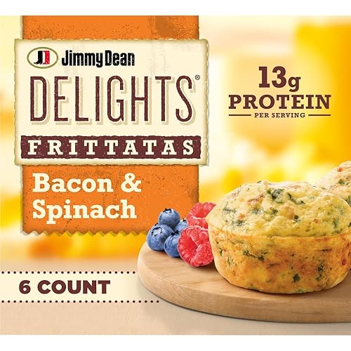 Jimmy Dean Delights Frittatas de tocino y espinacas, 6 unidades (congeladas)