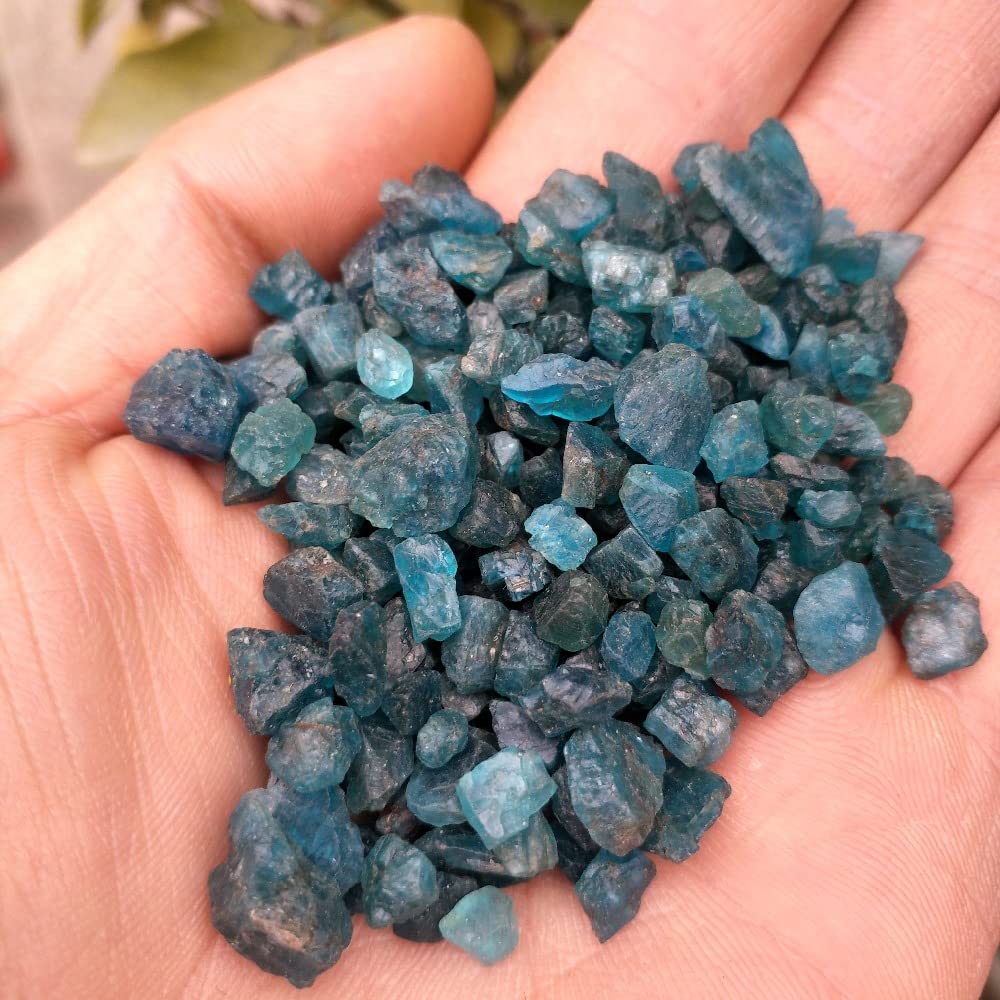 Cristal Natural Áspero Azul Natural Apatita Piedras Ásperas Cristal Grava Espécimen Boda Decoración Acuario (Tamaño : 1000g) Inicio Colecciones (Size : 500g)