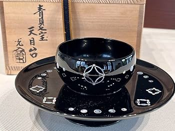 Amazon.co.jp: 茶道具 青貝七宝天目台 鈴木光入 天目 共箱