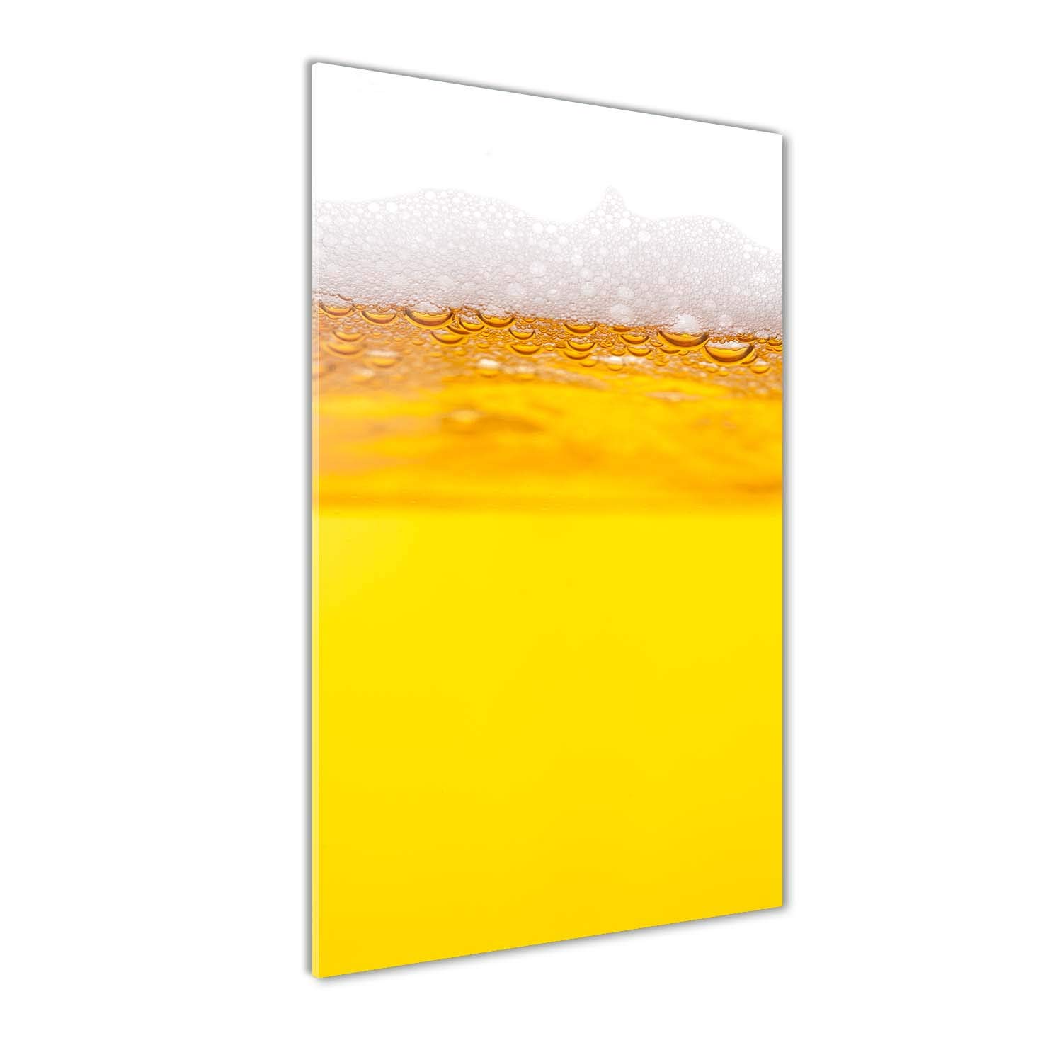 Impression sur verre 60x120 cm bière jaune déco cuisine