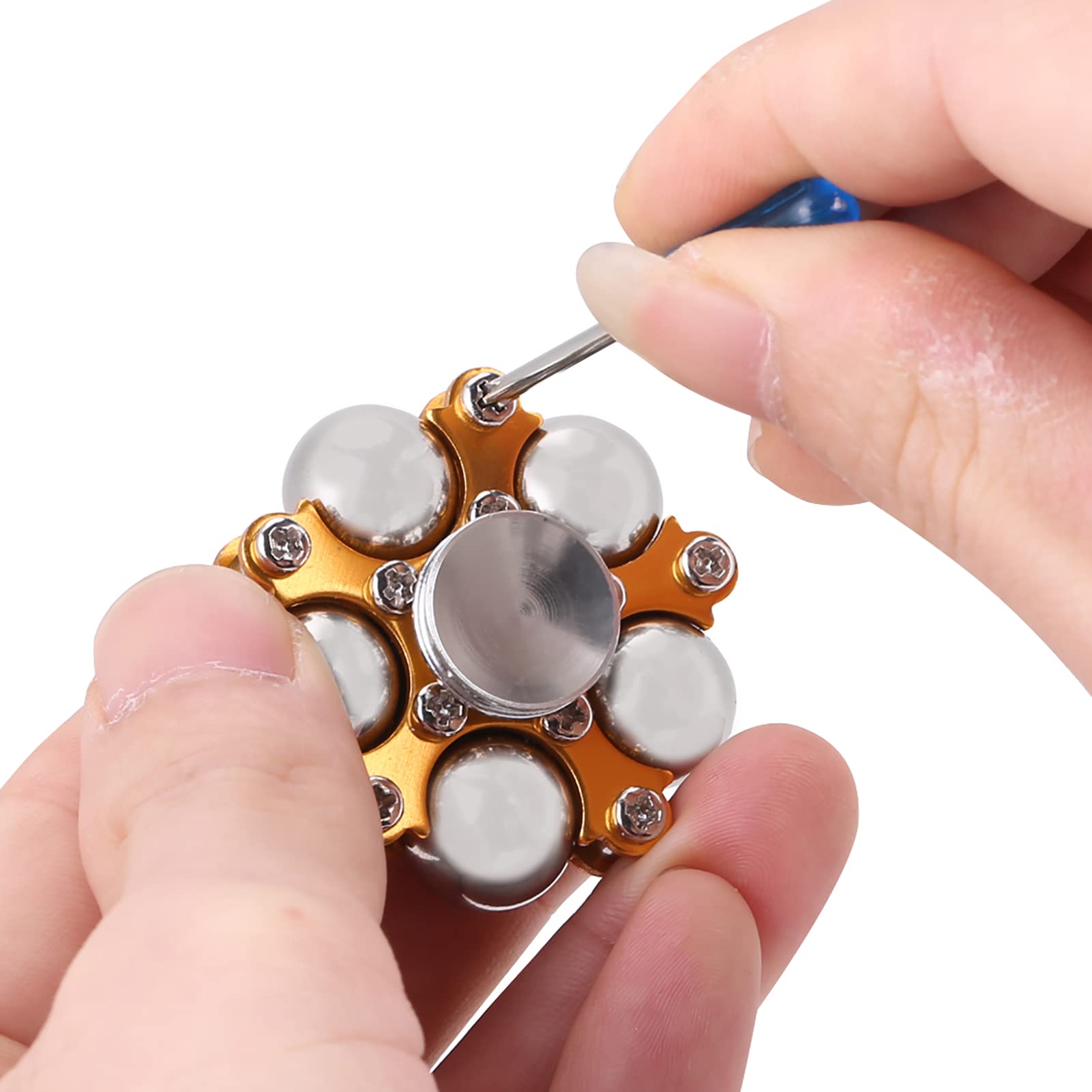 Bnineteenteam Gyro Focus Toy,Metal Ferris Wheel Fidget Spinner Desk Toys with Stand Stress Relief Hand Toys for Kid and Adults