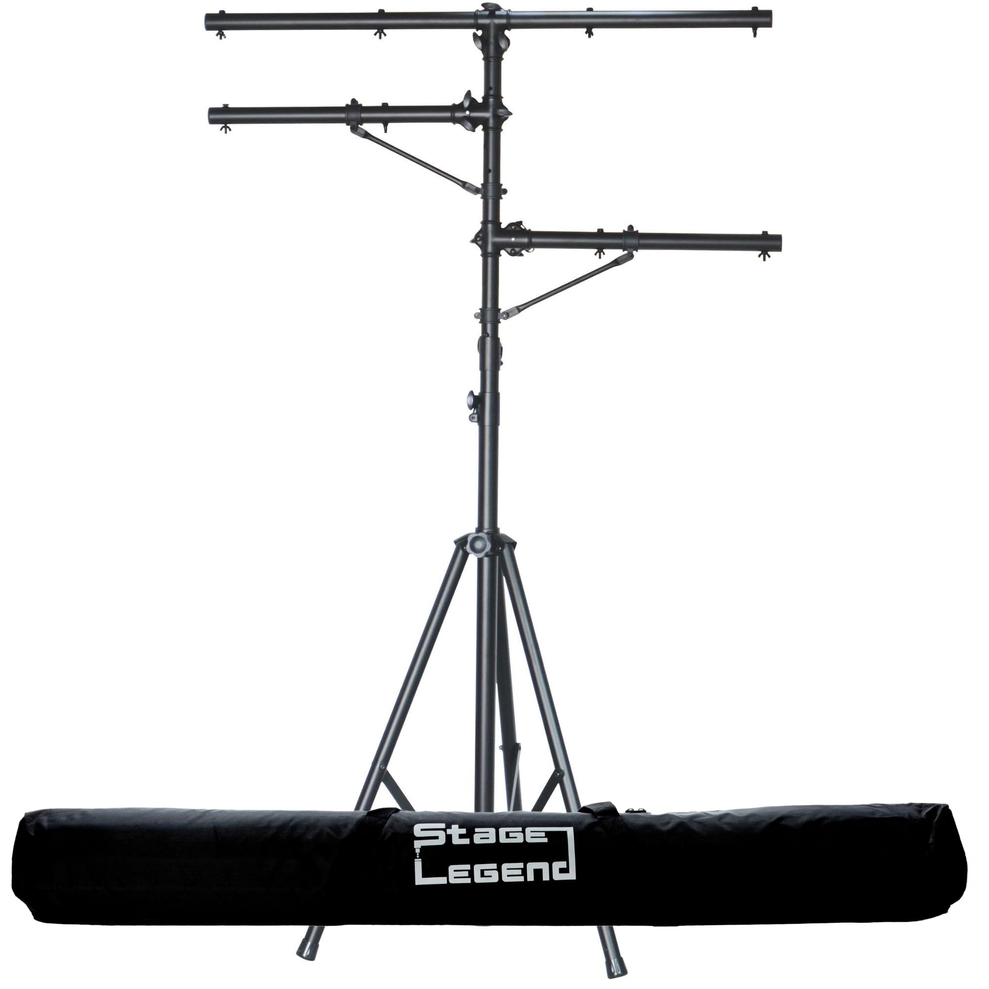 Stage Legend SL-552 DJ Light Stand - Professional Heavy Duty Light Stand - DJ Lighting with Clever T Bar Design - Strong Truss with Padded Carry Bag