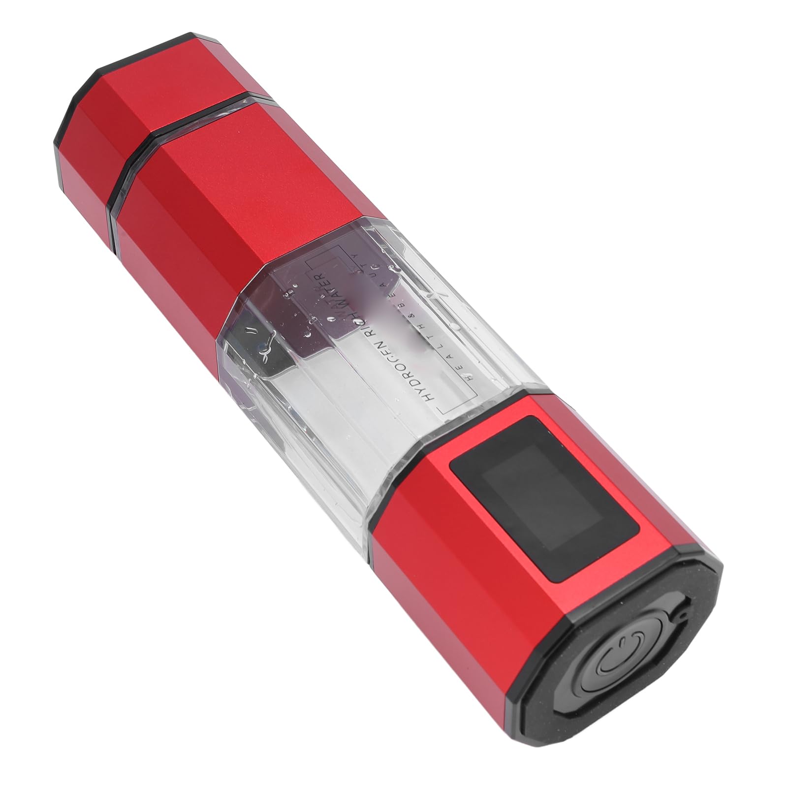 Jarra de agua de hidrógeno 5000PPB, lavado automático de contracorriente, botella de agua de hidrógeno portátil de 250 ml para viajes (rojo)