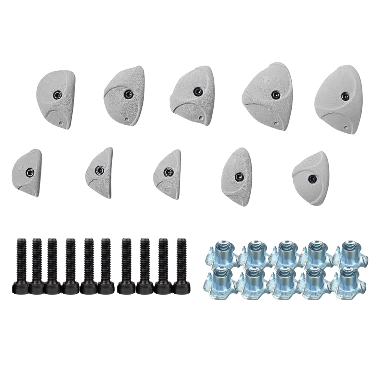 Premium Rock Climbing Holds Crimp (10 Pack) Climbing Holds for Indoor and Outdoor Play Set for Kids, Adult Easy to Install, Wall/Wood Long Lasting Crimp Grips