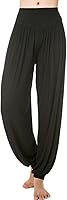 LANMAY Women's Soft Modal Harem Yoga Pants - Elastic Stretchy Waistband for Dance, Pilates & Fitness (95% Rayon)