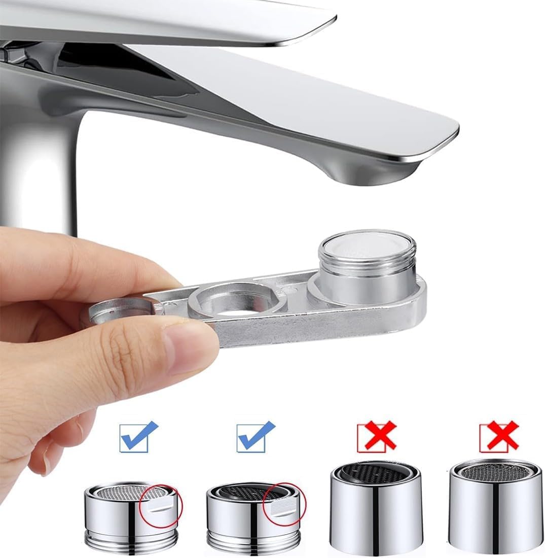 Clés de Barboteur de Robinet,Clé d'Aérateur de Robinet Multi-Usage,6 Tailles 16/18/20/22/24/28mm Universal Faucet Bubbler pour Robinet de Cuisine et de Salle de Bain