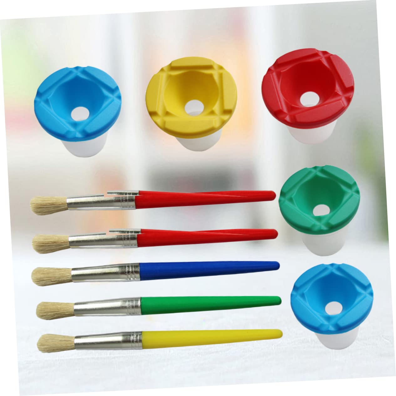 Abaodam 10sätze Pigment Farbset Für Teiliges Mit Auslaufsicheren Malbechern Und Pinseln Für Kreative Aktivitäten Für Kunstprojekte Und Graffiti Farben Zufällig
