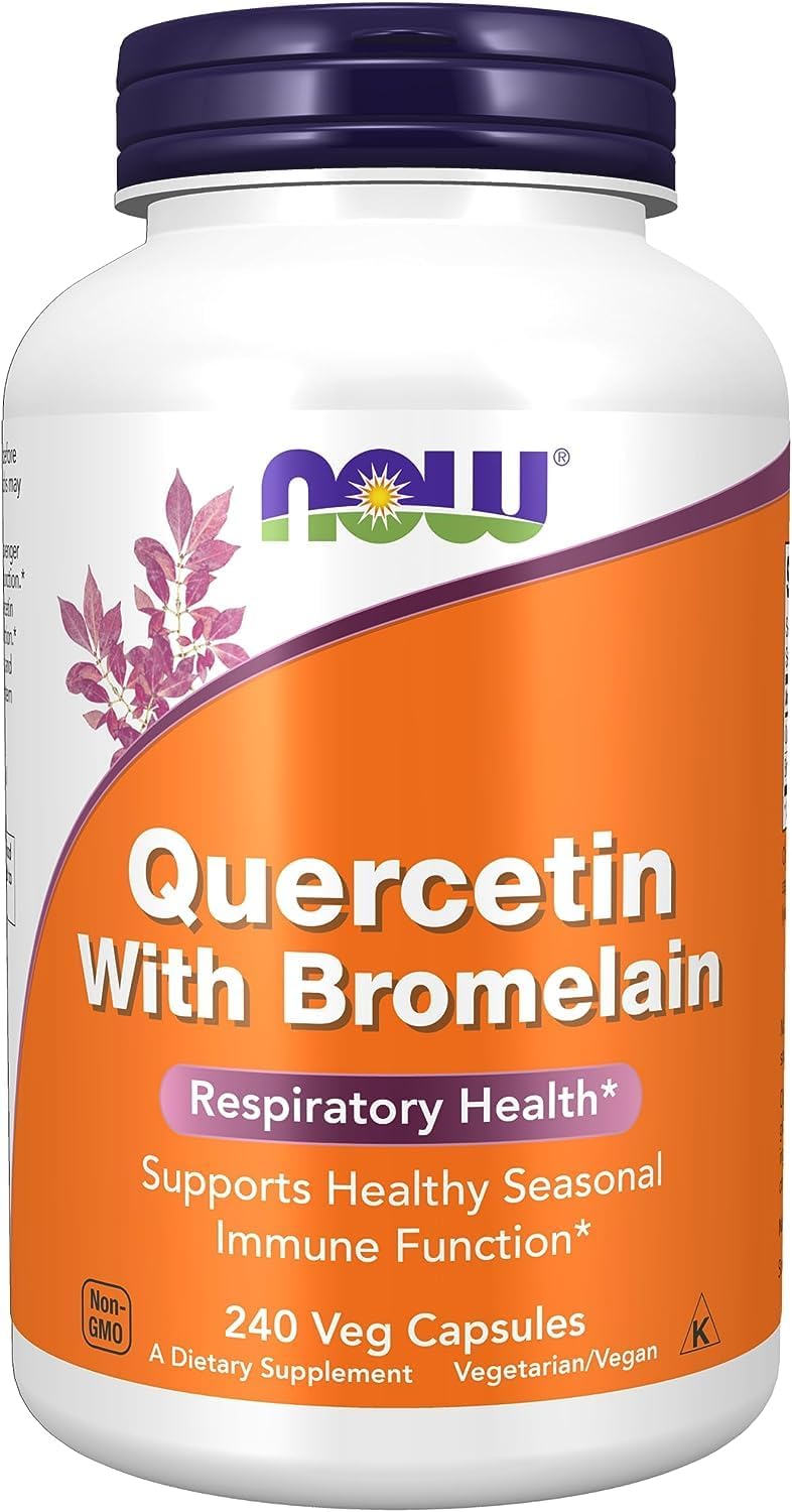 NOW Foods Quercetin with Bromelain, 240 Vegetable Capsule (2 Pack)