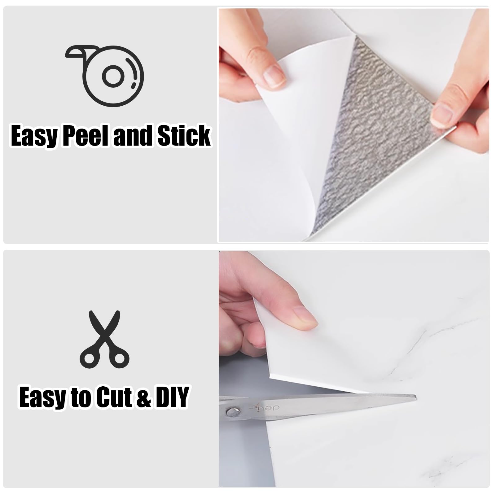 Panel Decorativo Pared y Techos Paneles de Techo de Espuma de PVC Blanco Autoadhesivos e Impermeables para Techos Suspendidos, Insonorizados, Que Cubren Grietas y Manchas para Decoración(10pcs)