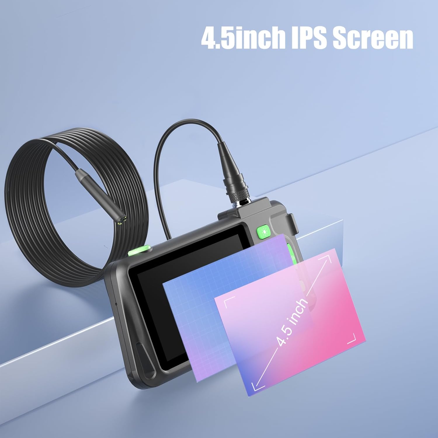 4.5-inch IPS screen of the ILIHOME I22 endoscope camera