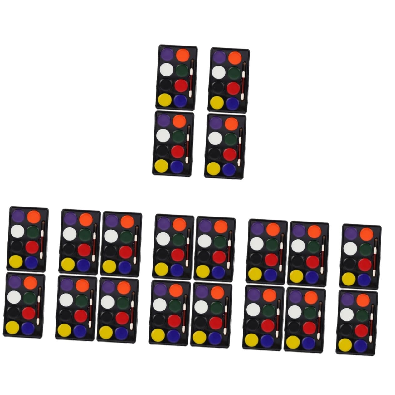 NUOBESTY 5 Set Dipinto Per Kit Per La Pittura Del Viso Strumento Per Il Trucco Del Festival Facepaint Vernice Per Il Corpo Del Viso Vernice Per Trucco Lavabile Colorful 4 Pezzi * 5
